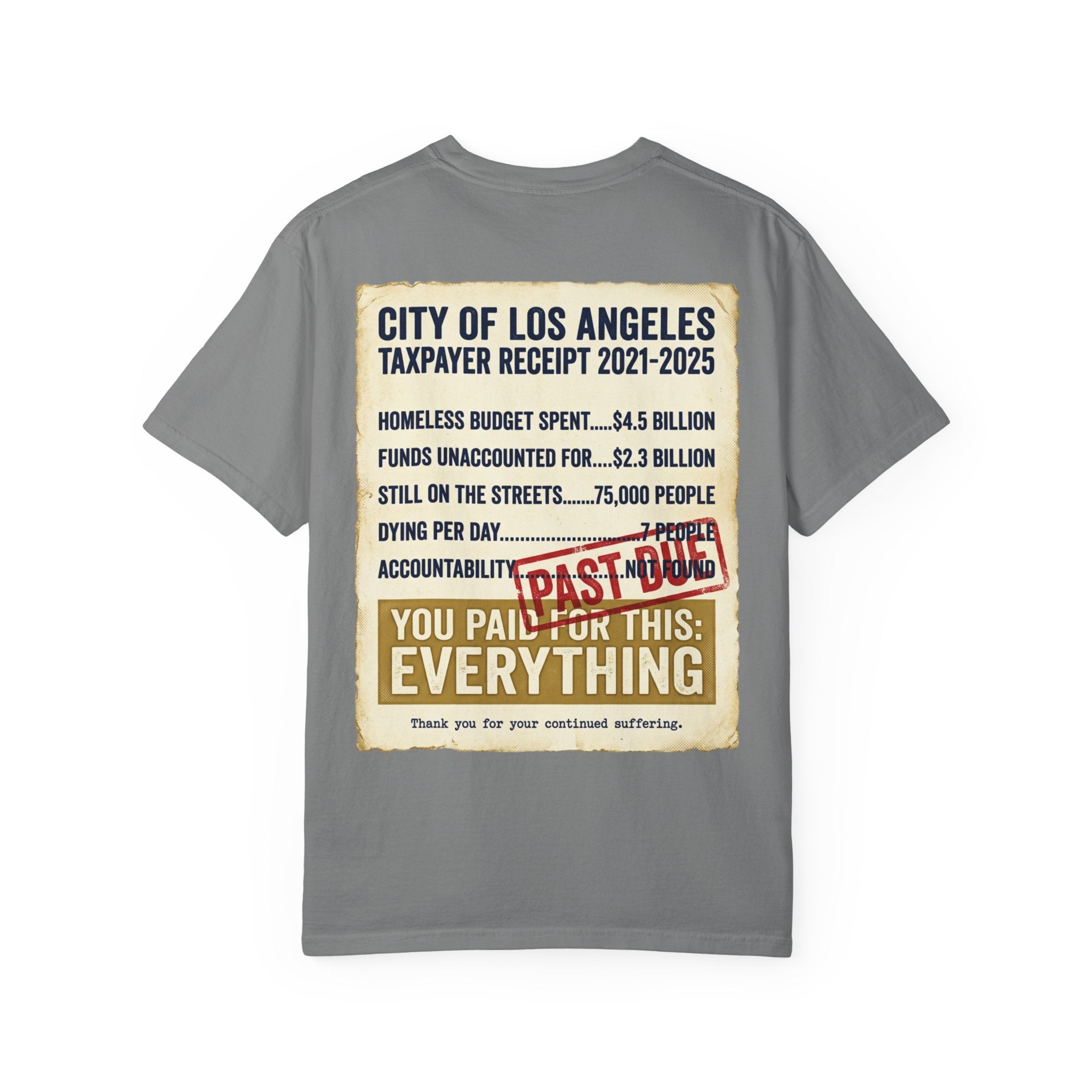 "Falconee | LA The Crapital of Corruption" Heavyweight Political Satire T-Shirt"-Comfort Colors 1717